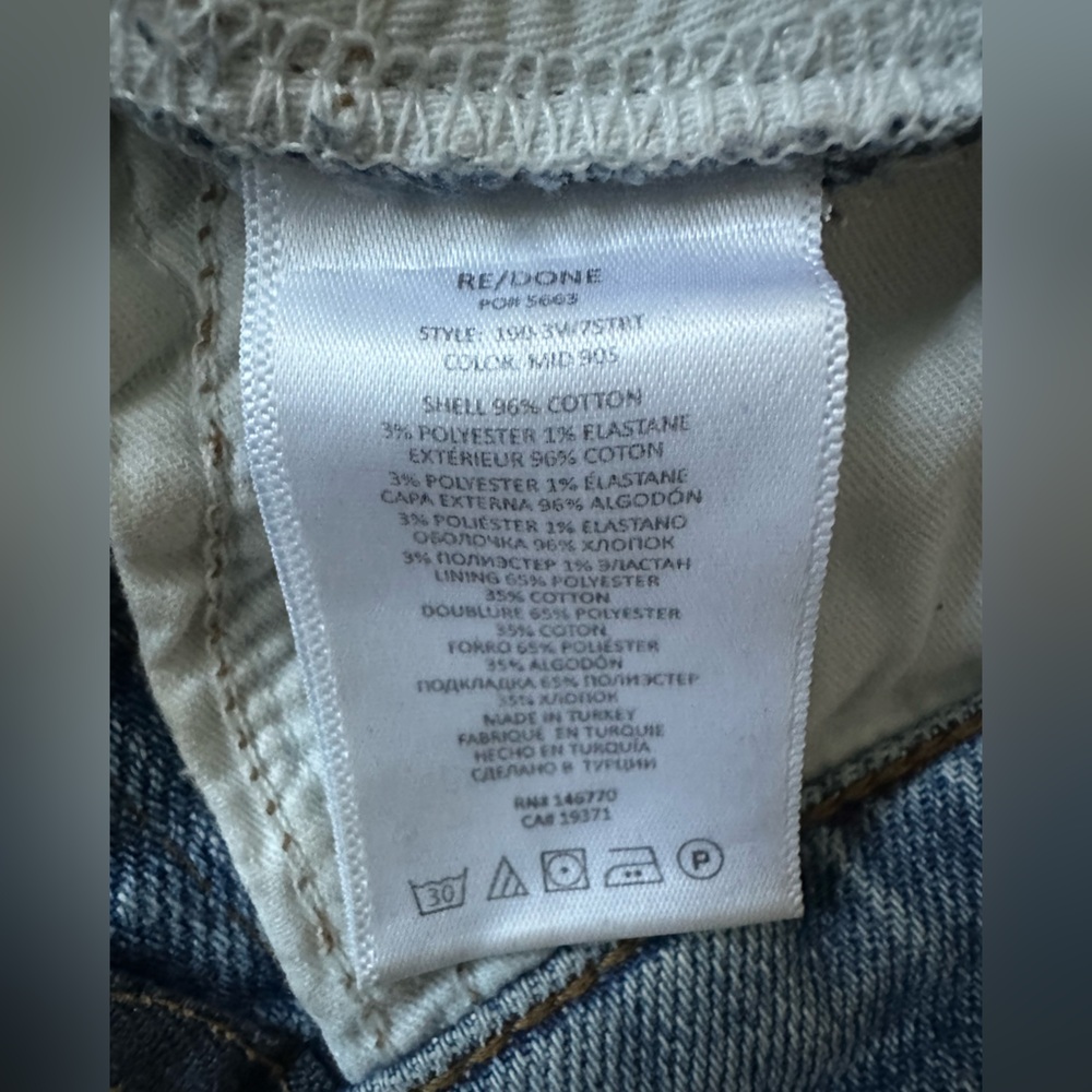 RE/DONE Mid 90’s Straight Denim 70’s Jeans Size 23 - Picture 7 of 10